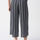 Striped Cropped Wide-leg Trousers