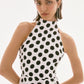 Polka-dot Halter Wrap Dress