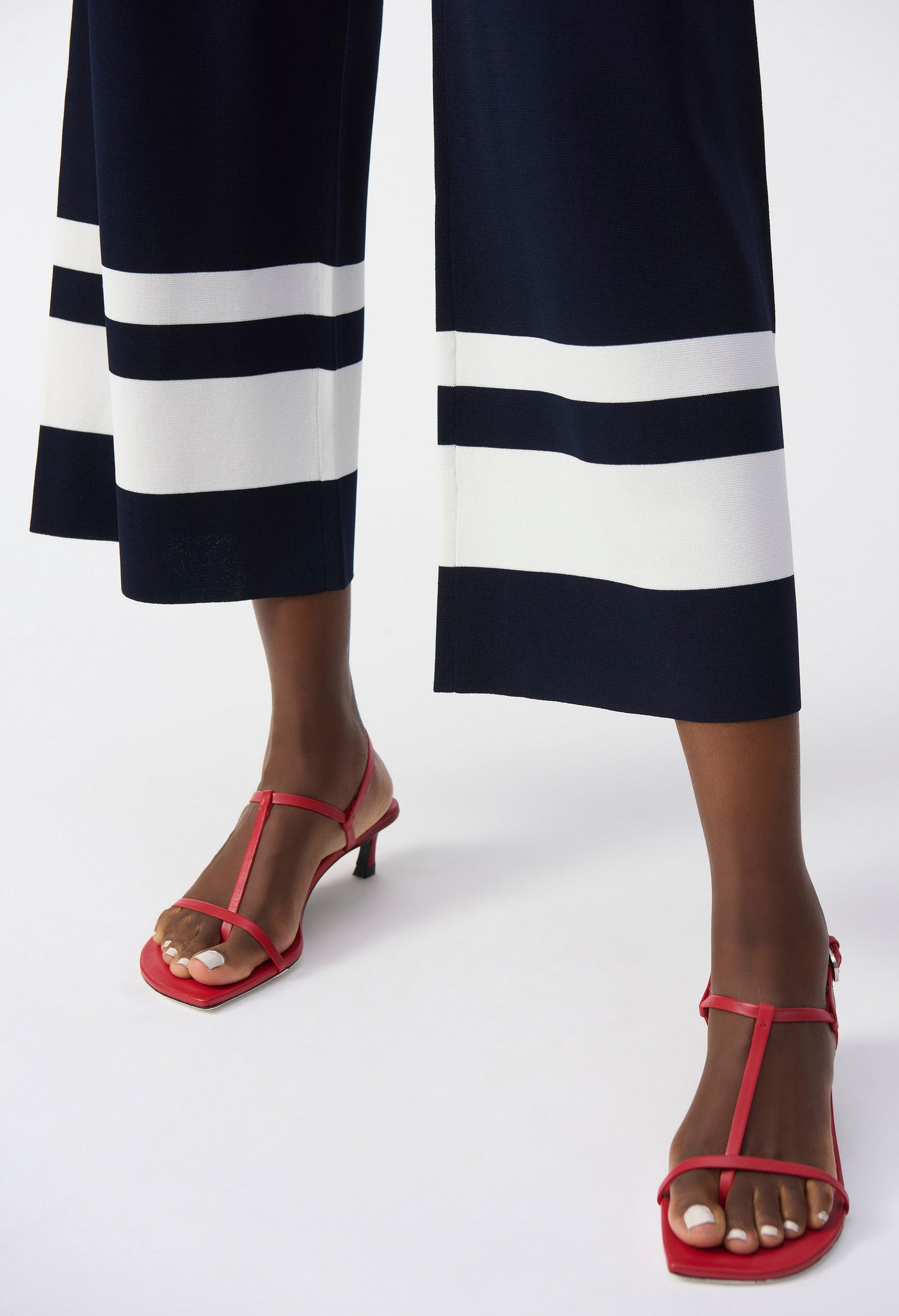 Striped Casual Wide-leg Trousers