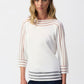 Mesh Stripe Detail Top