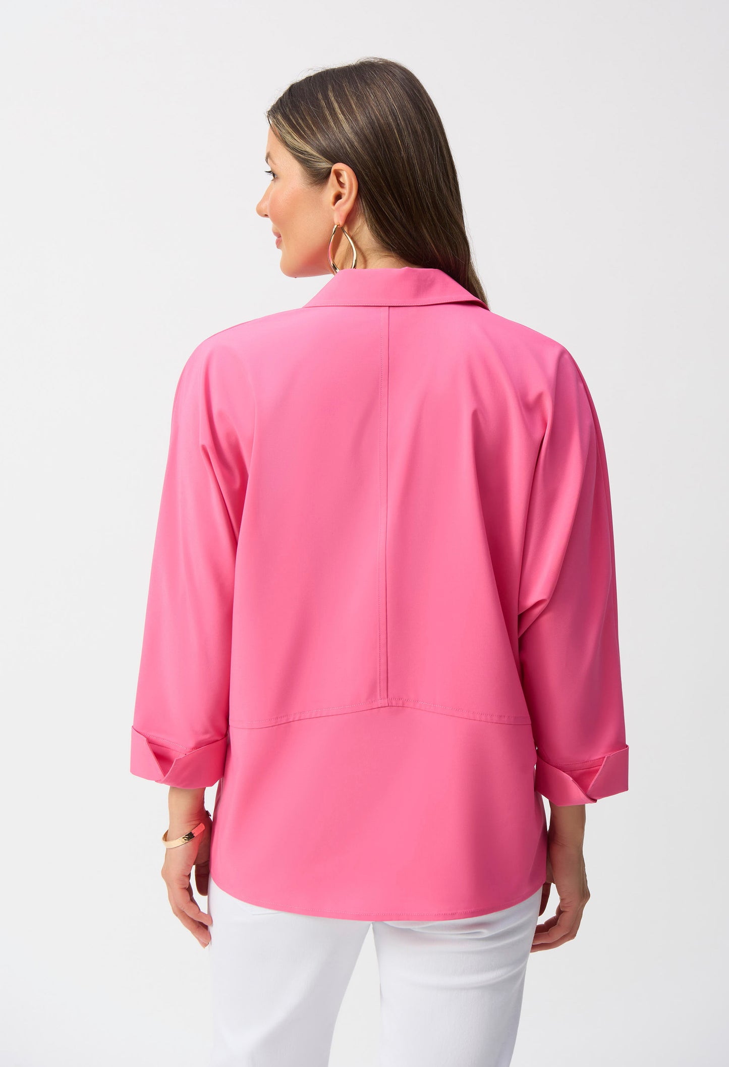 Casual Collarless Long-sleeve Shirt