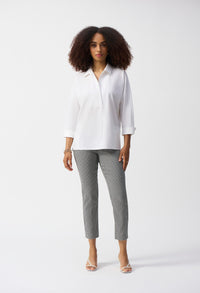 Casual Collarless Long-sleeve Shirt