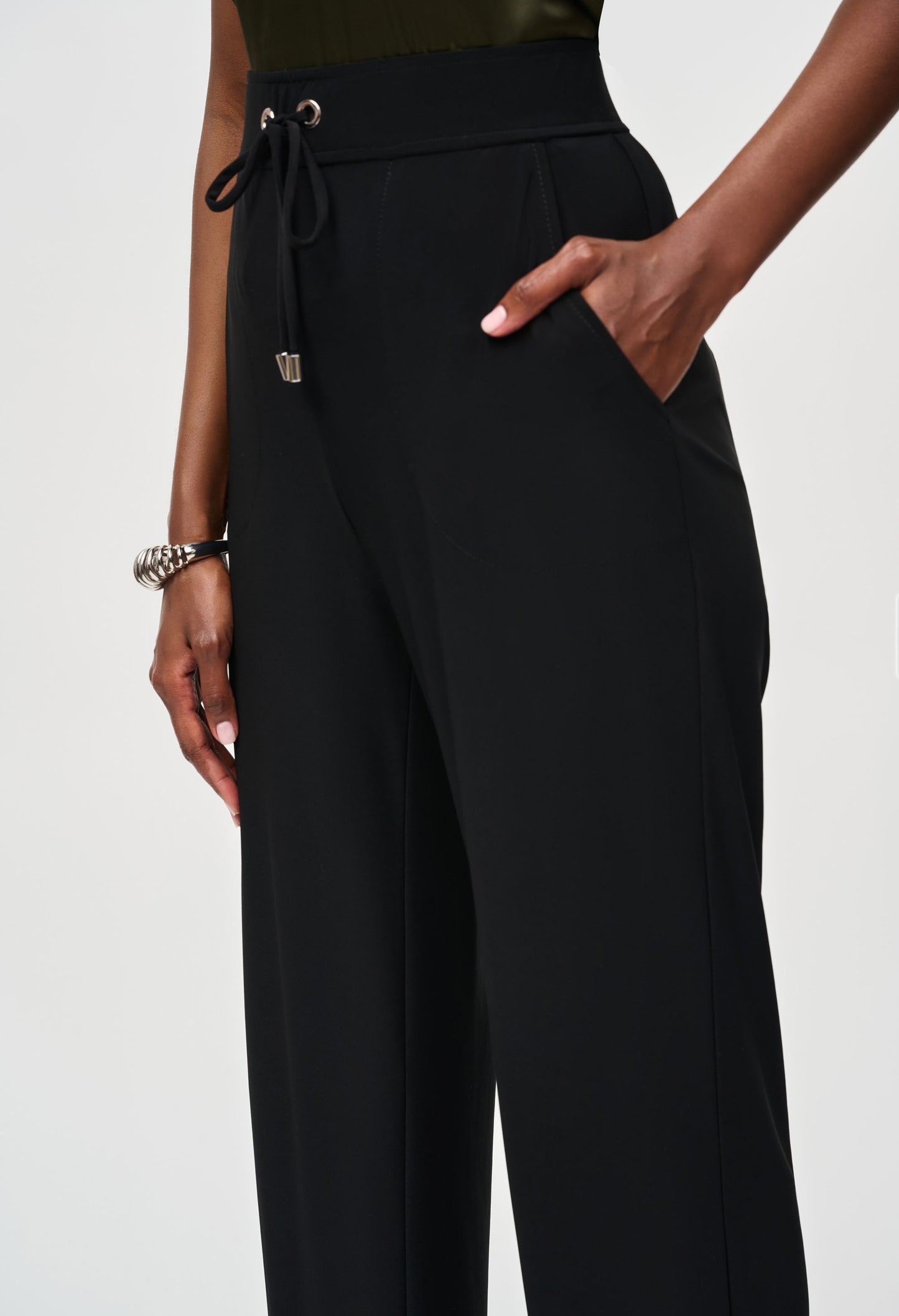 Minimalist High-rise Drawstring Trousers