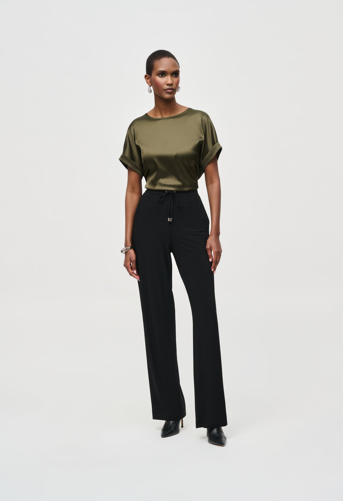 Minimalist High-rise Drawstring Trousers