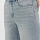 Wide-leg Mid-rise Embellished Jeans