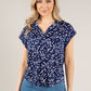 V Neckline Polka Dot Top