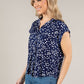 V Neckline Polka Dot Top