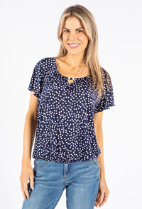 Textured Polka Dotted Top