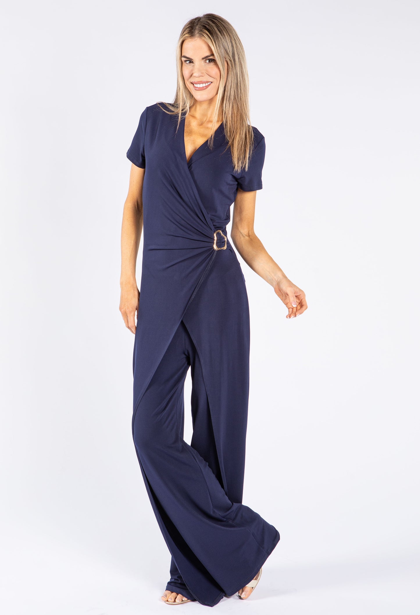 Gold Buckle Detail Jumpsuit