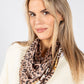 Leopard Print Silk Neck Scarf