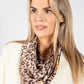 Leopard Print Silk Neck Scarf