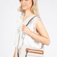 Double Zip Double Front Pocket Cross Body Bag