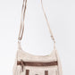 Faux Leather Double Zip Cross Body Bag