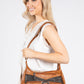 Double Zip Multi Pocket Cross Body Bag