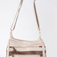 Contrast Double Zip Cross Body Bag