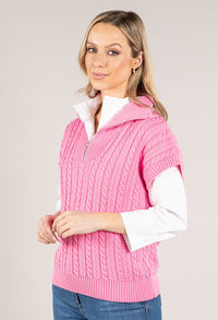 Soft Cable Knit Sweater Vest