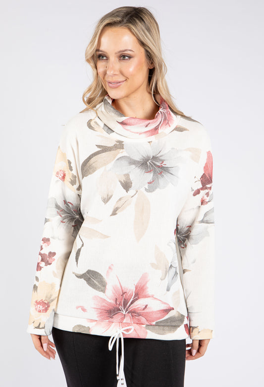 Floral Soft Cord Pullover