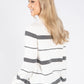 Stripe and Diamante Detail Knit Pullover