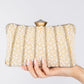 Pearl and Diamante Clutch Bag with Diamante Fascinator