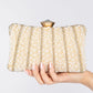 Pearl and Diamante Clutch Bag with Diamante Fascinator