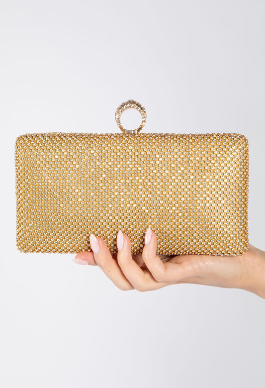 Luxury Squared Pearl Clutch Bag