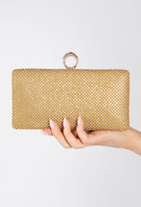 Luxury Squared Pearl Clutch Bag