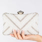 Luxury Pearl Clutch Bag with Diamanté Detailing