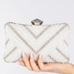 Luxury Pearl Clutch Bag with Diamanté Detailing