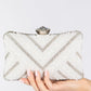 Luxury Pearl Clutch Bag with Diamanté Detailing