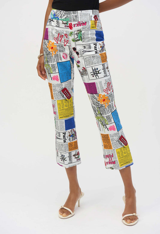 Printed Flare Trousers