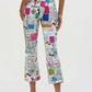 Printed Flare Trousers