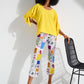 Printed Flare Trousers