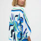 Puff Sleeve Pullover, Abstract Print