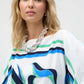 Puff Sleeve Pullover, Abstract Print