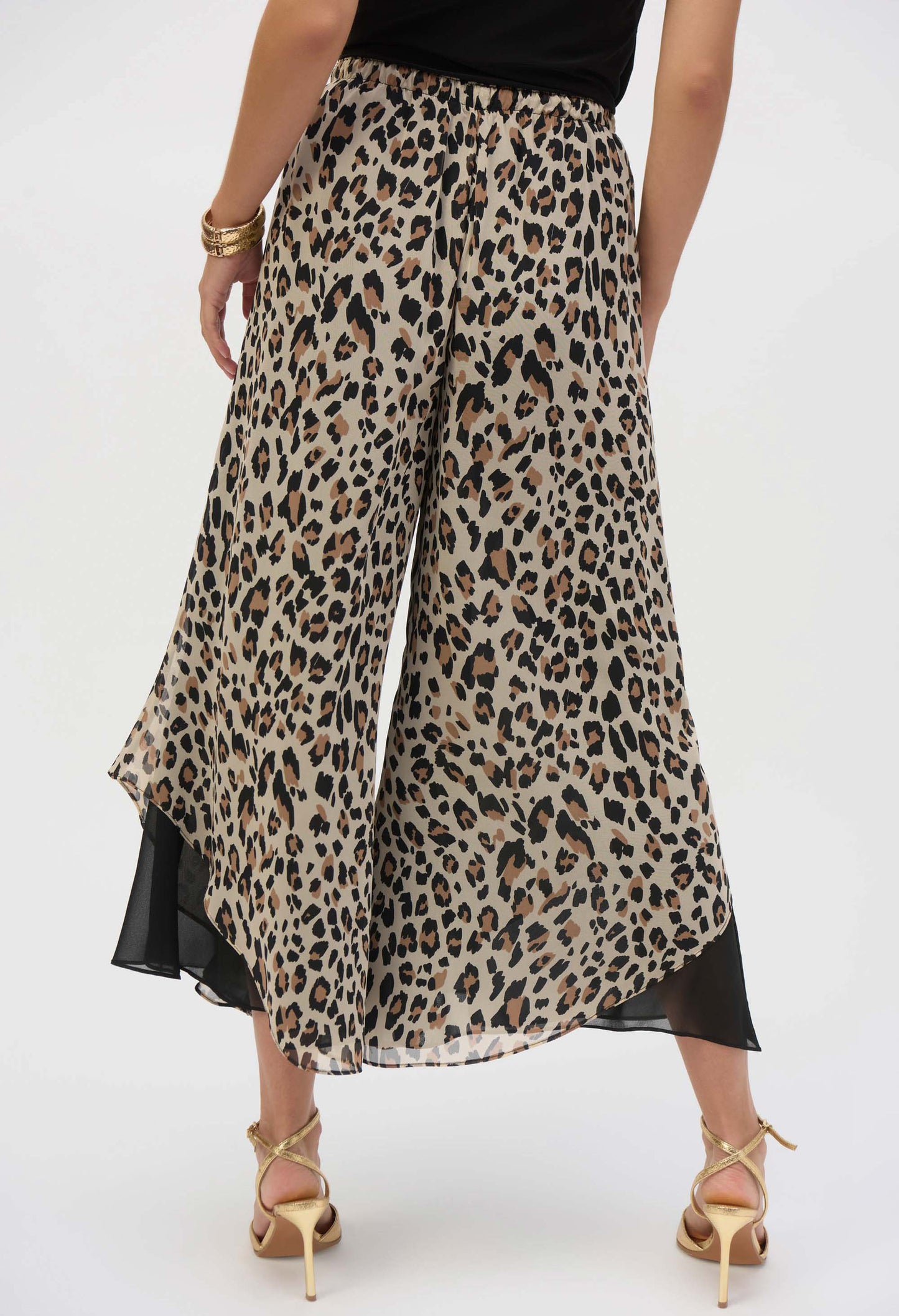 Chiffon Animal Print Reversible Culotte Pant