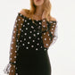 Polka Dot Off-shoulder Jumpsuit