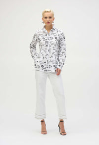 Buttoned Graphic Casual Shirt