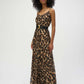 Chiffon Animal Print Wide Leg Jumpsuit