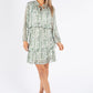 Leaf Print Tiered Hem Dress