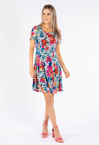 Printed Lace Floral Dress