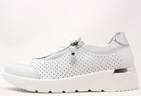 Laser Cut White Trainer