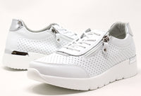 Laser Cut White Trainer