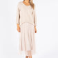 2 Piece Plisse Dress with Soft Knit