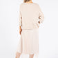 2 Piece Plisse Dress with Soft Knit