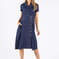 Button A lined Midi Dress