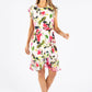 Frill Sleeve Floral Dress