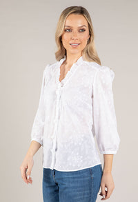 Lace Front Floral Design Shirt