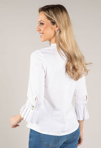 Pleated Detail Sleeves Blouse