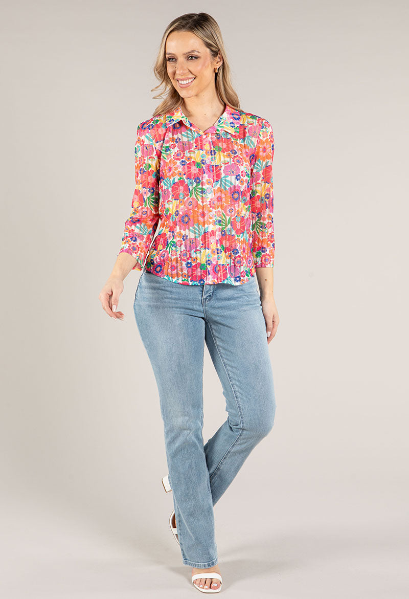 Floral Mesh Shirt