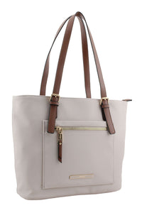 Contrast Strap Shopper Bag